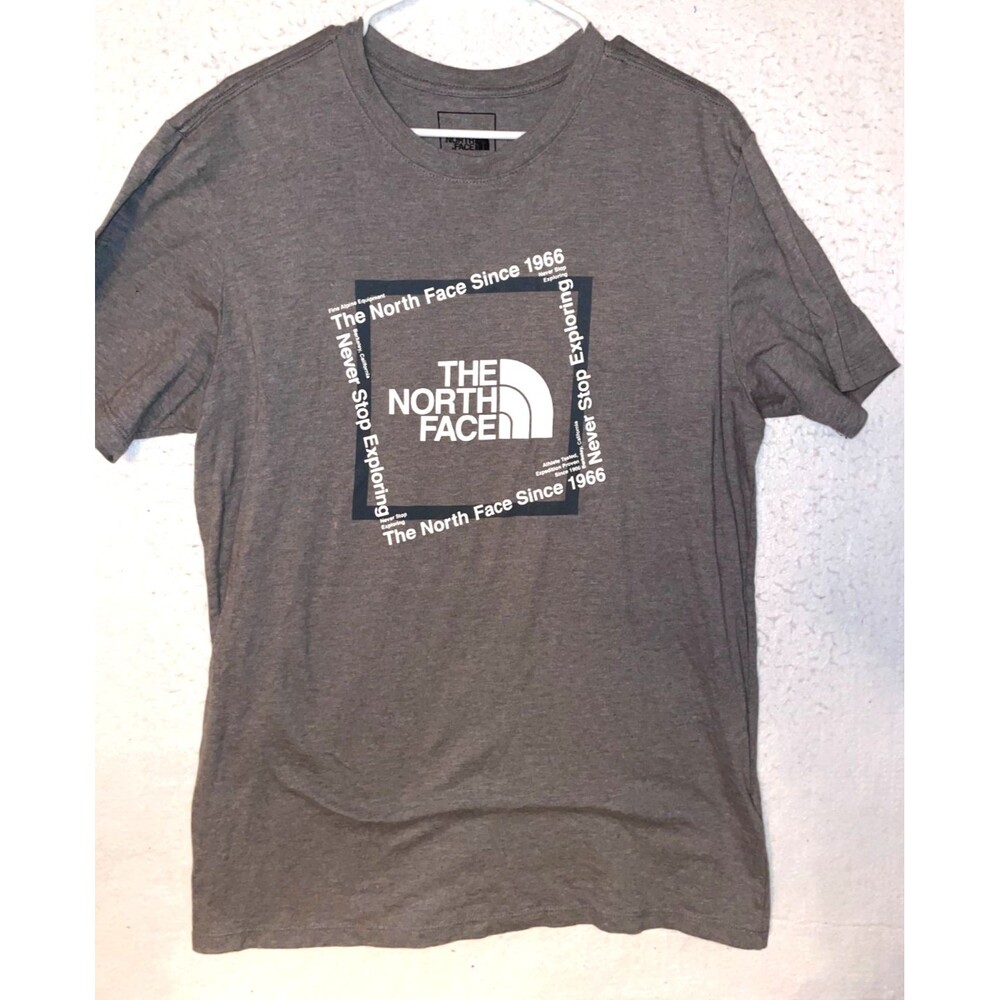 The North Face Mens Short Sleeve Graphic Novelty Tee Shirt Heather Gray Sz L